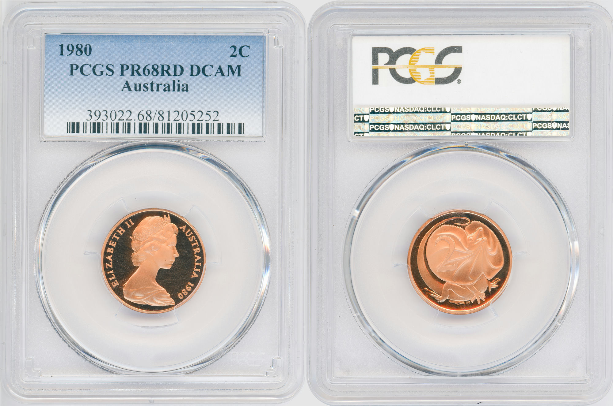 Two Cent, 1980, Pcgs Pr68dcam