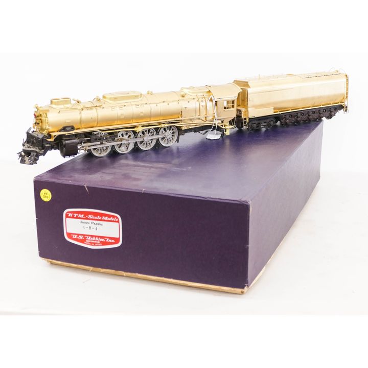 KTM Union Pacific 4-8-4 Engine and Tender O Gauge Scale Model Train with Box- used