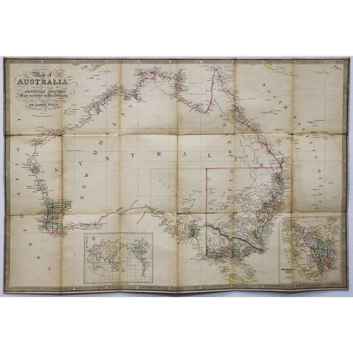 WYLD, JAMES - Map of Australia Compiled from the Nautical Surveys,