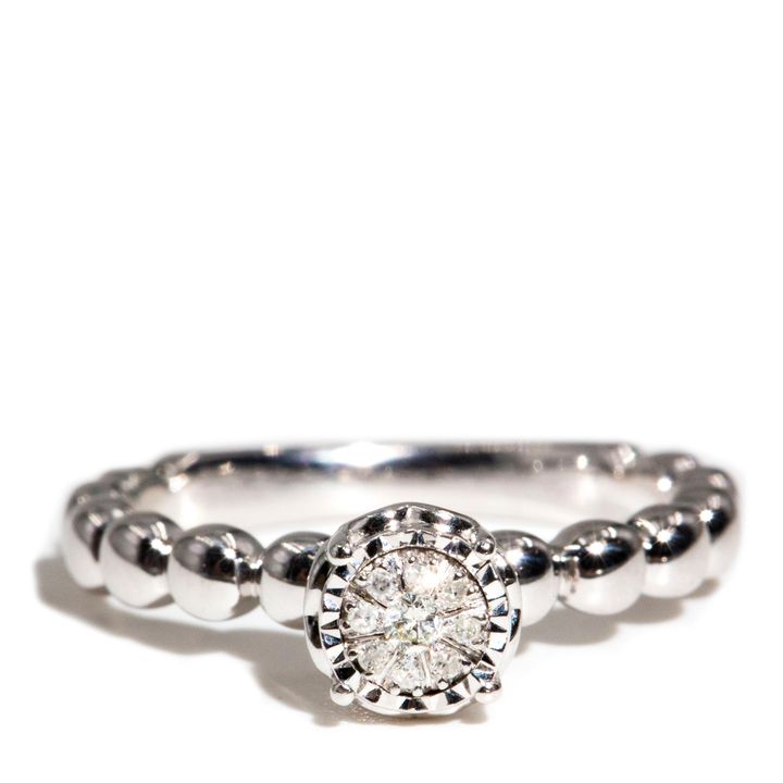 Contemporary Diamond 10 Carat Gold Ring,