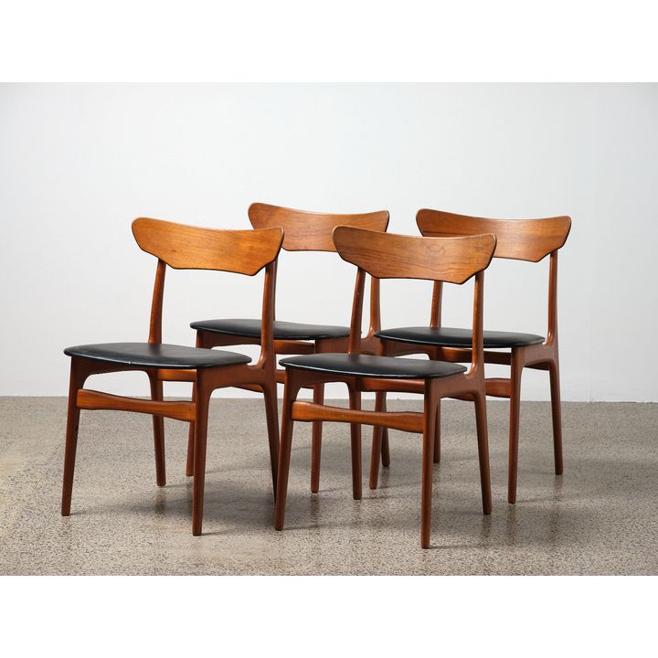 Set of four 1960s Danish dining chairs