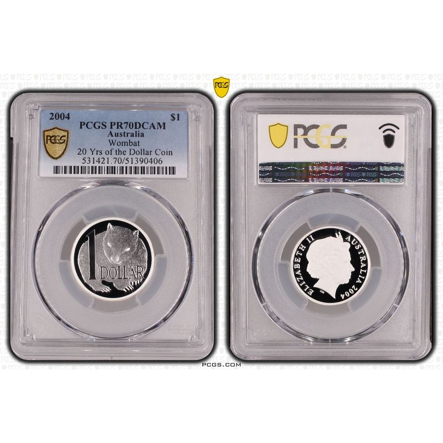 Wombat, One Dollar, 2004, PCGS PR70DCAM