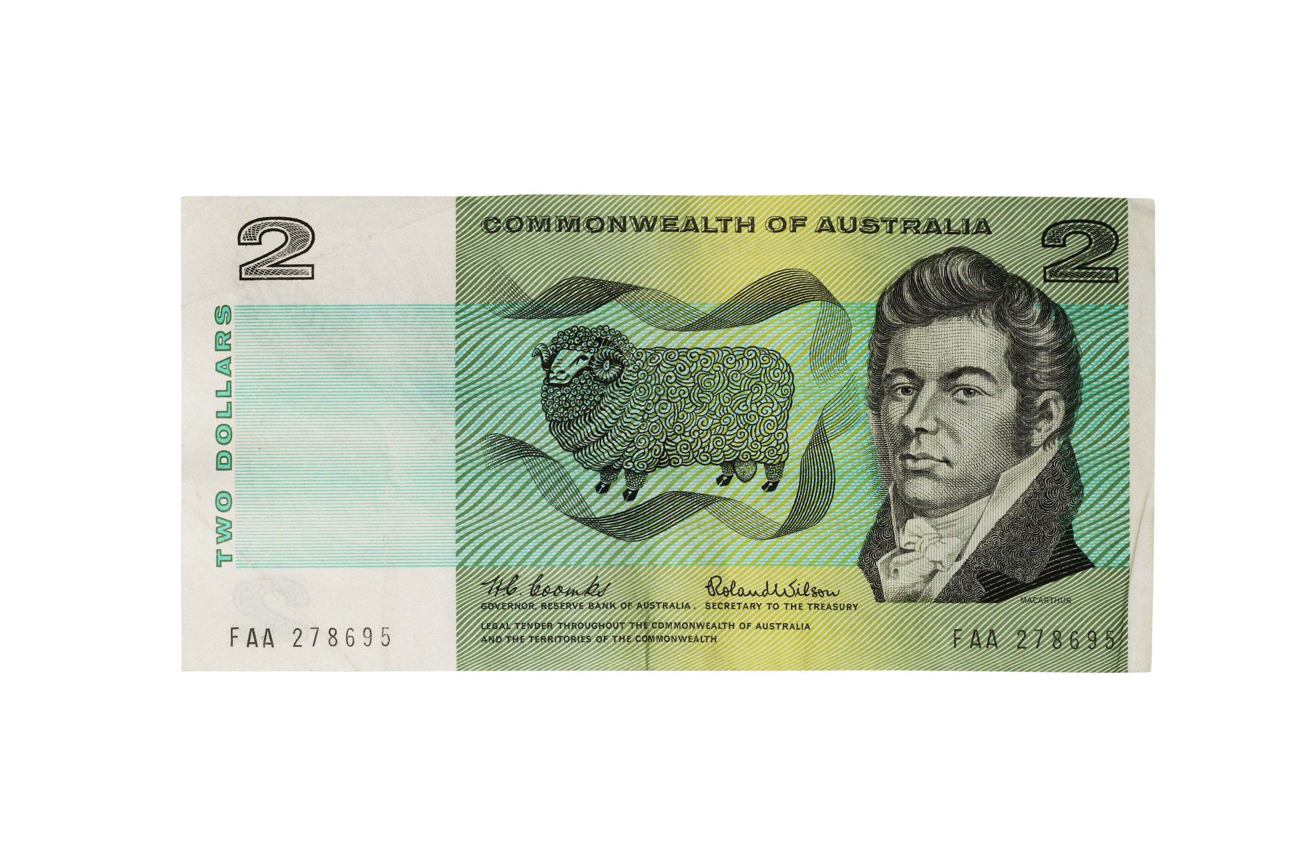 2209. · Coombs/Wilson, Two Dollars, 1966, VF