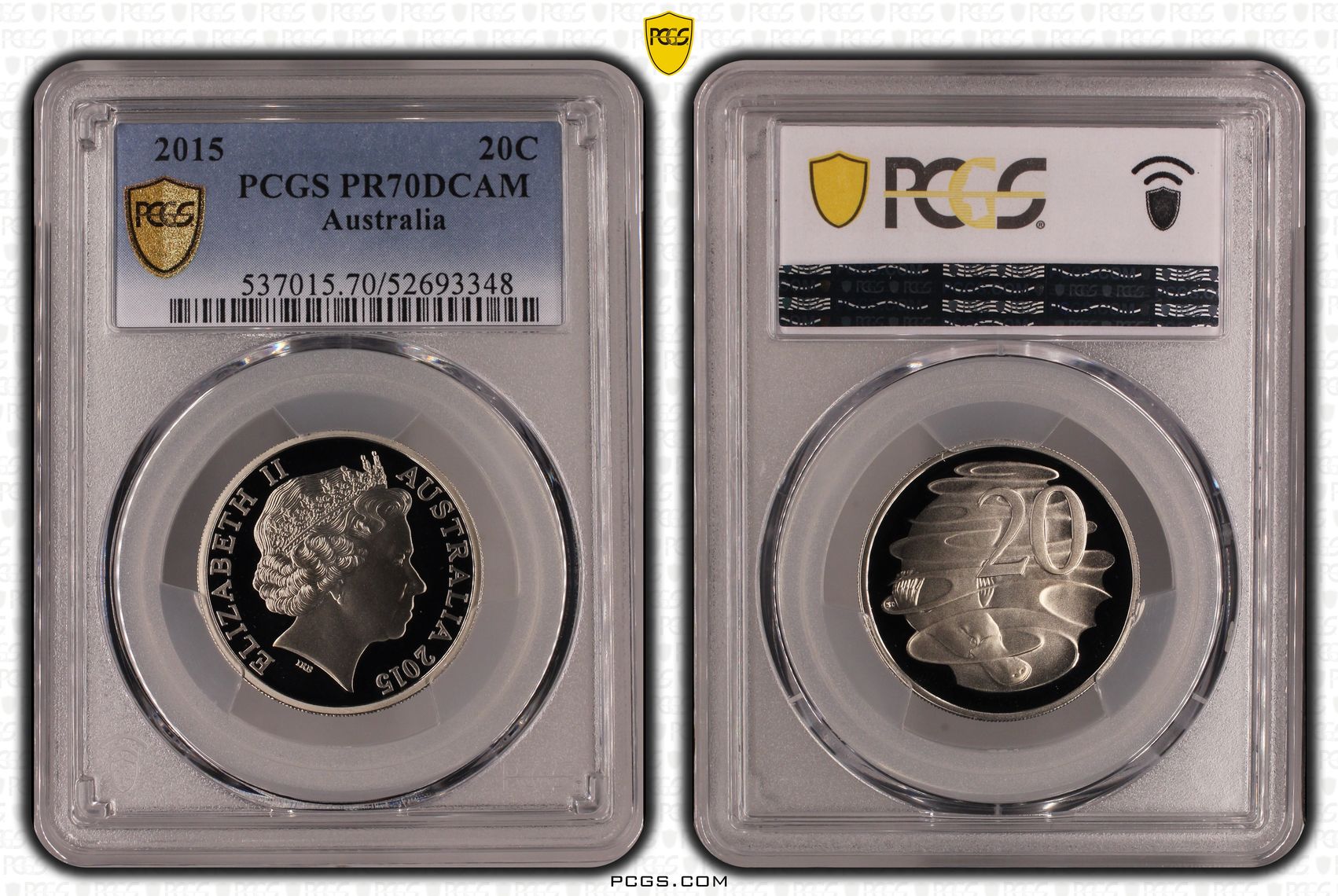 Twenty Cent, 2015, PCGS PR70DCAM