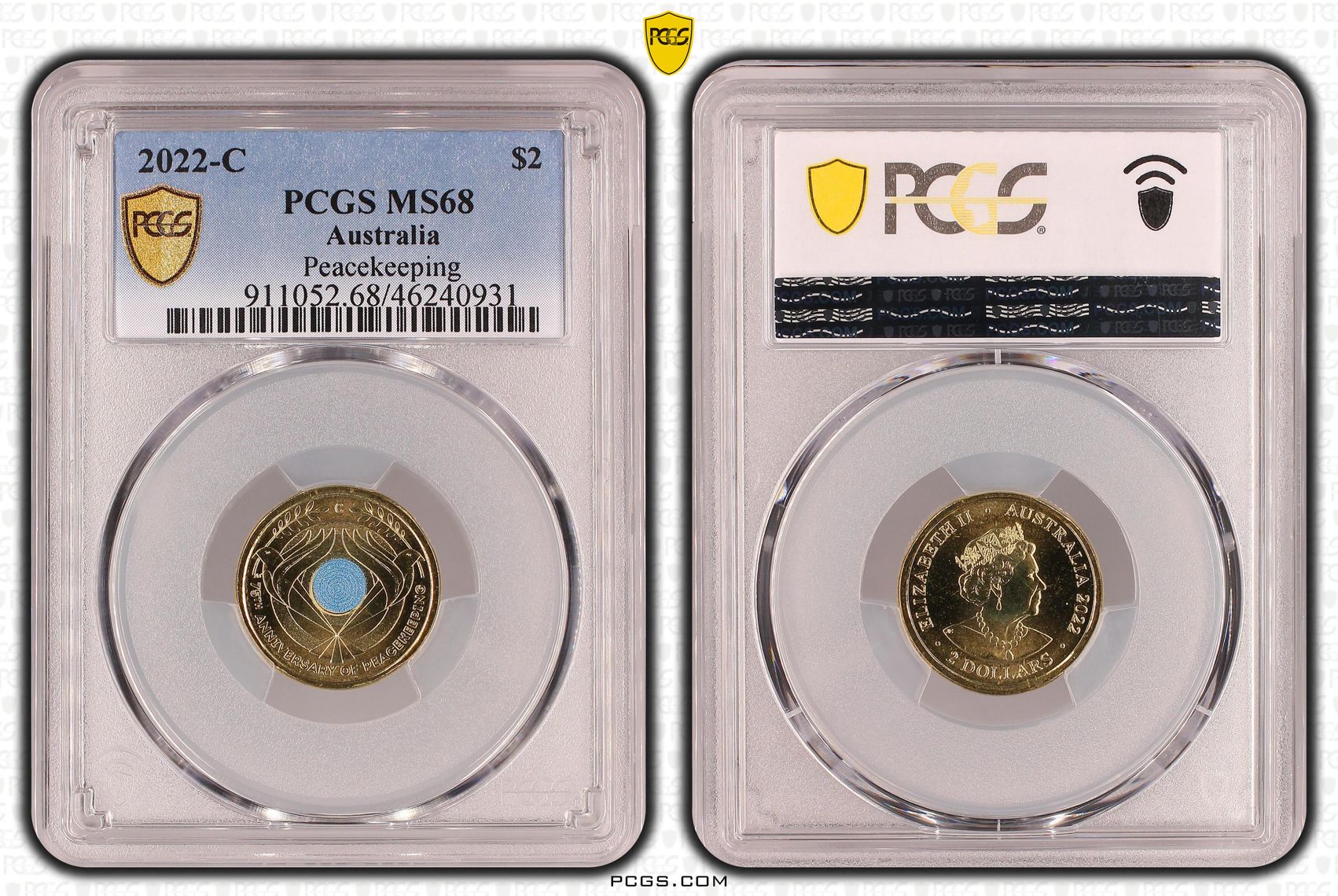 Peacekeeping Colorized , Two Dollar, 2022-C, PCGS MS68
