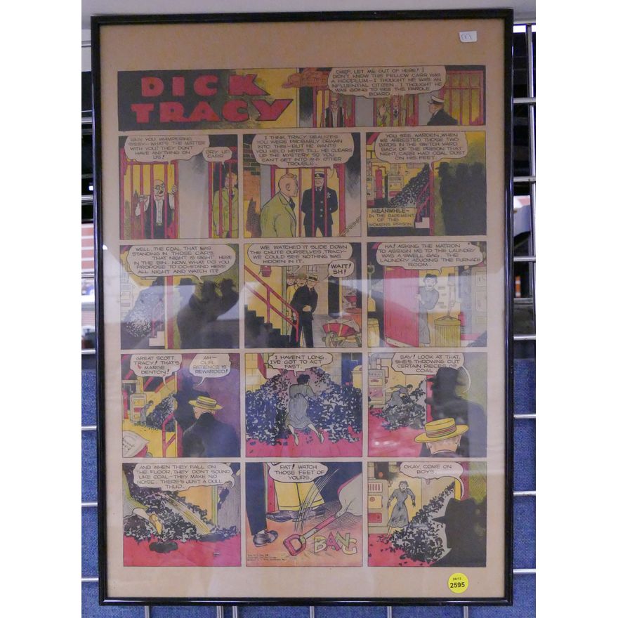 Dick Tracy Comic Framed- 22x15.5''