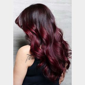 Tape In Hair Extensions - 100% Human Hair - Balayage Burgundy- 20 Tapes 20'' (50cm) - 50670/434