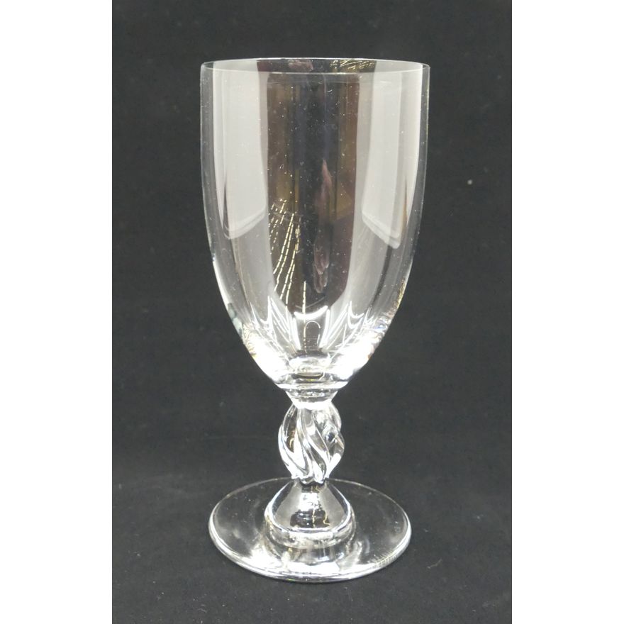 8pc Lalique Crystal 'Frejus' Twist Handle Wine Glasses- 5.5"