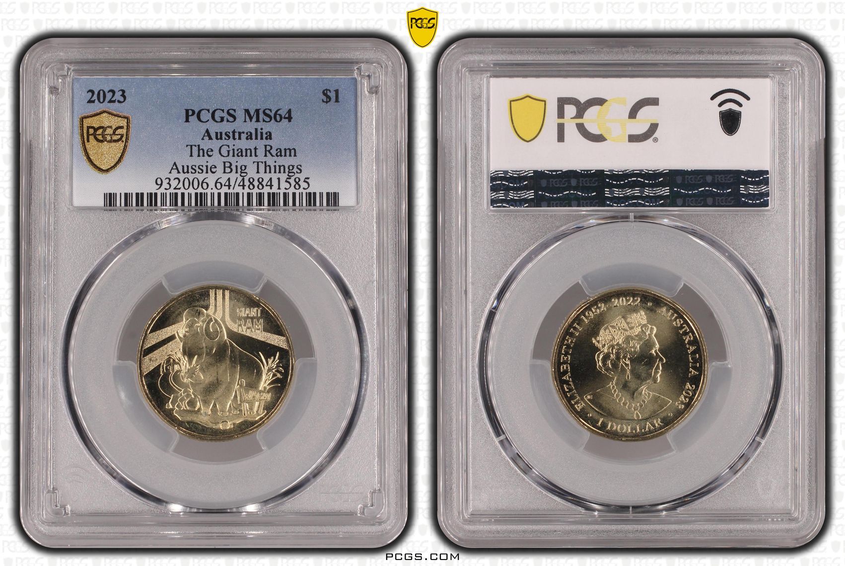 The Giant Ram Aussie Big Things, One Dollar, 2023, PCGS MS64