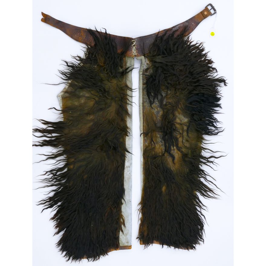 Pair Old John Clark Wooly Leather Chaps