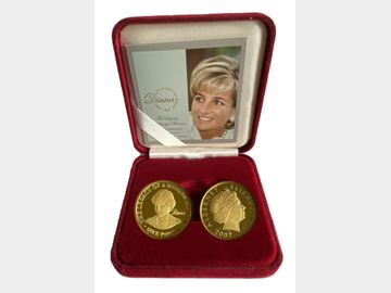 2007 ALDERNEY DIANA GOLD PROOF ONE POUND COIN