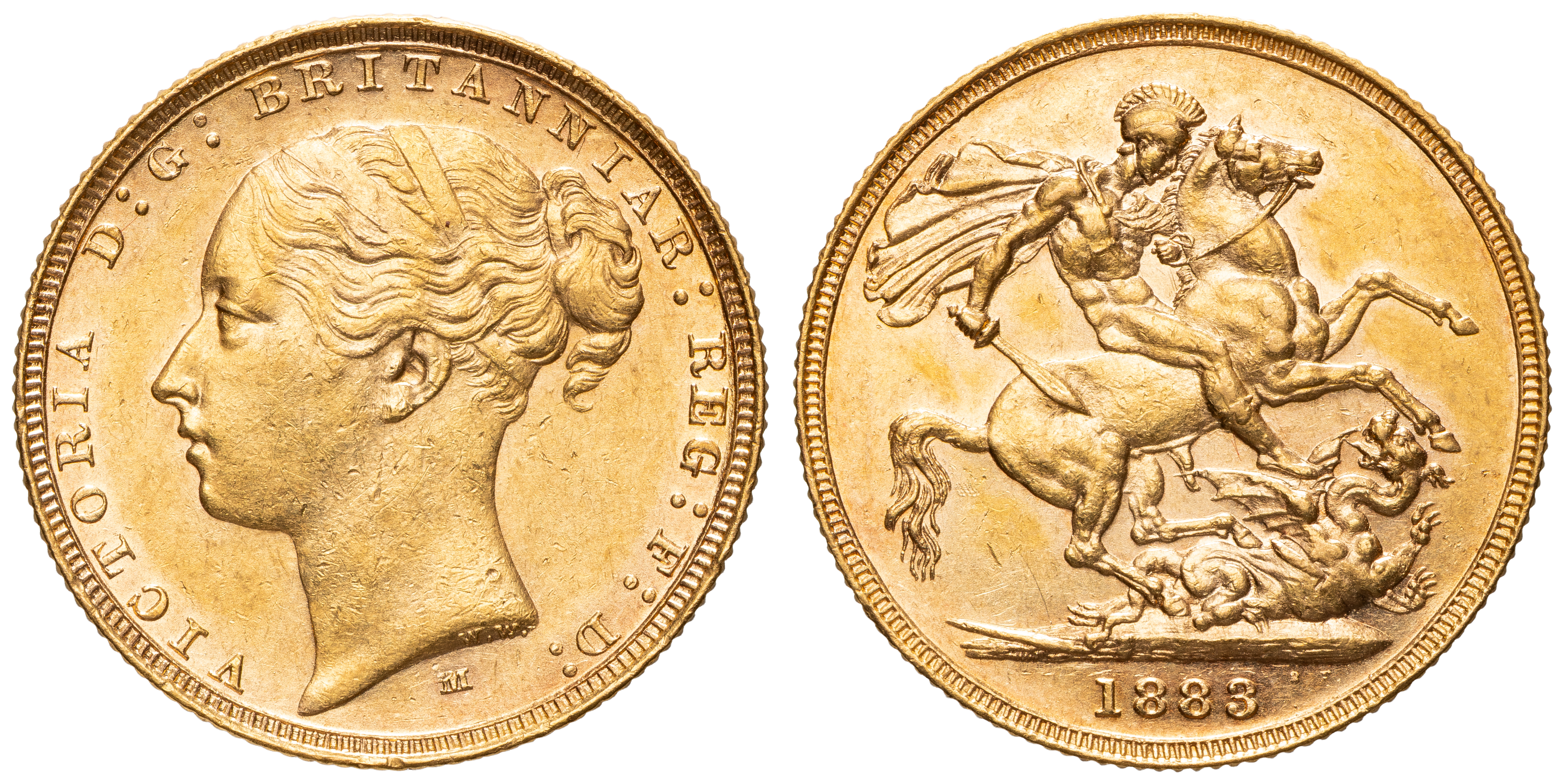 Victoria, Sovereign, 1883-M, aEF