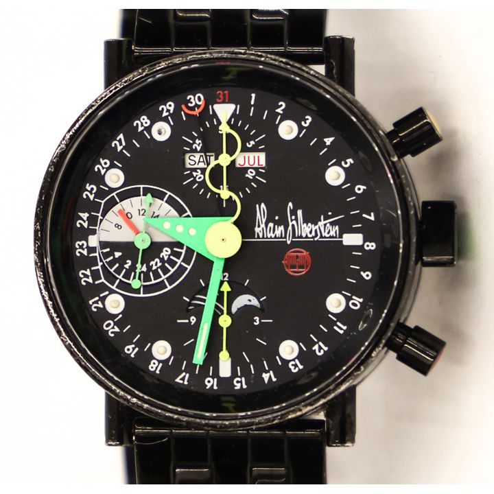 Men's Alain Silberstein Krono 2 Noir Wrist Watch