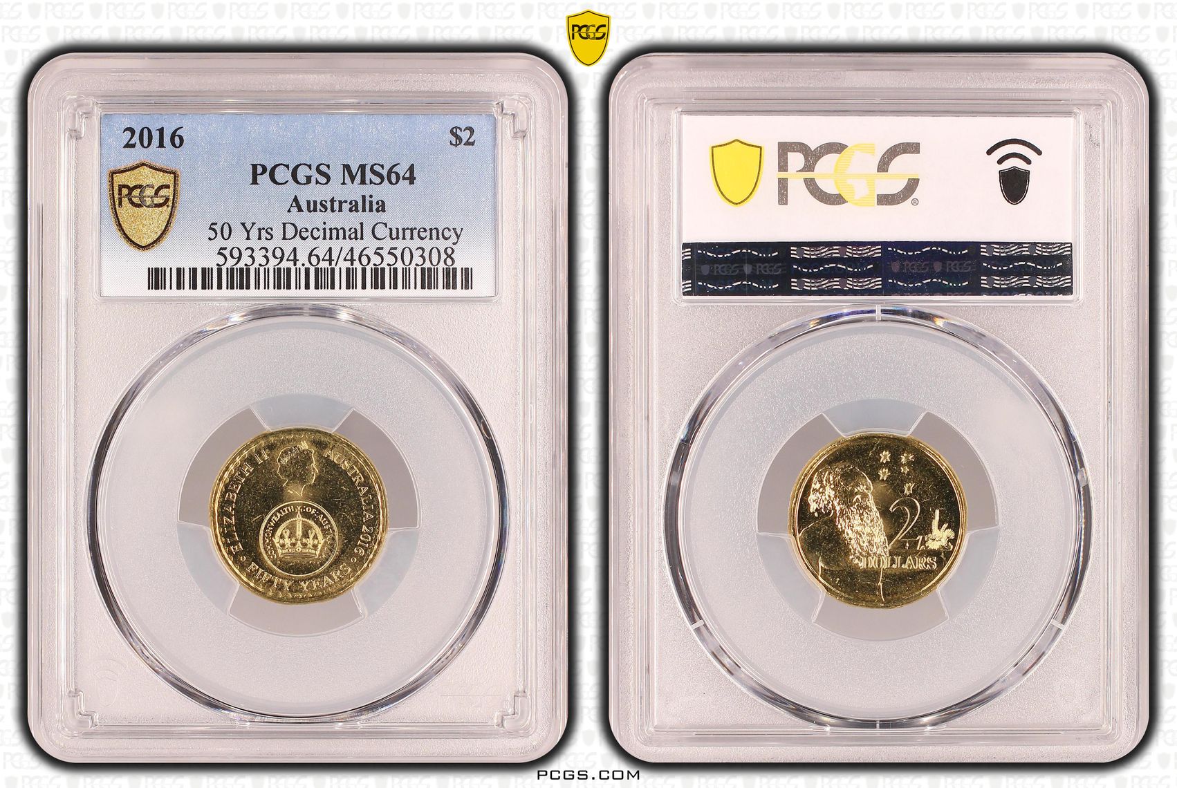 50 Yrs Decimal Currency, Two Dollar, 2016, PCGS MS64