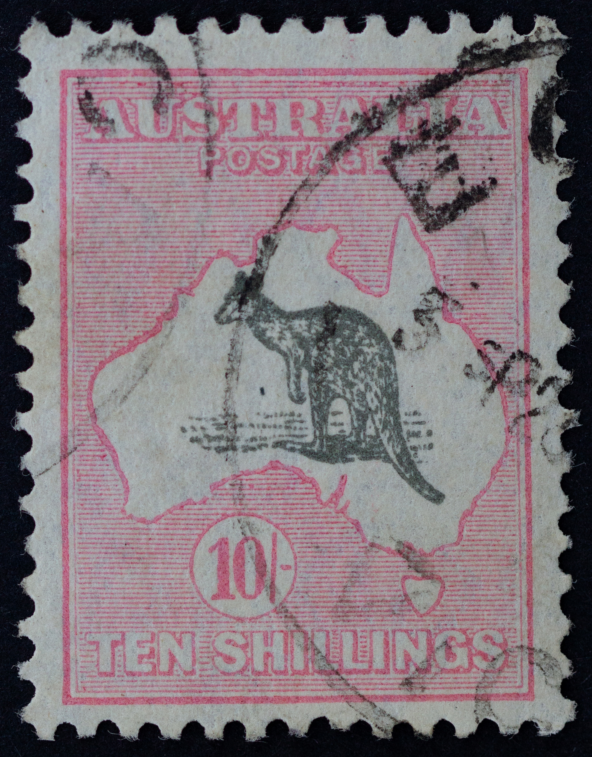 390 · Small Multiple Watermark, Ten Shillings, 1929, Fine