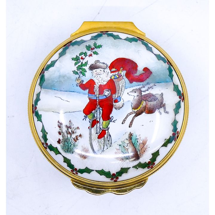 Halcyon Days Smithsonian Christmas 1990 Enameled Box