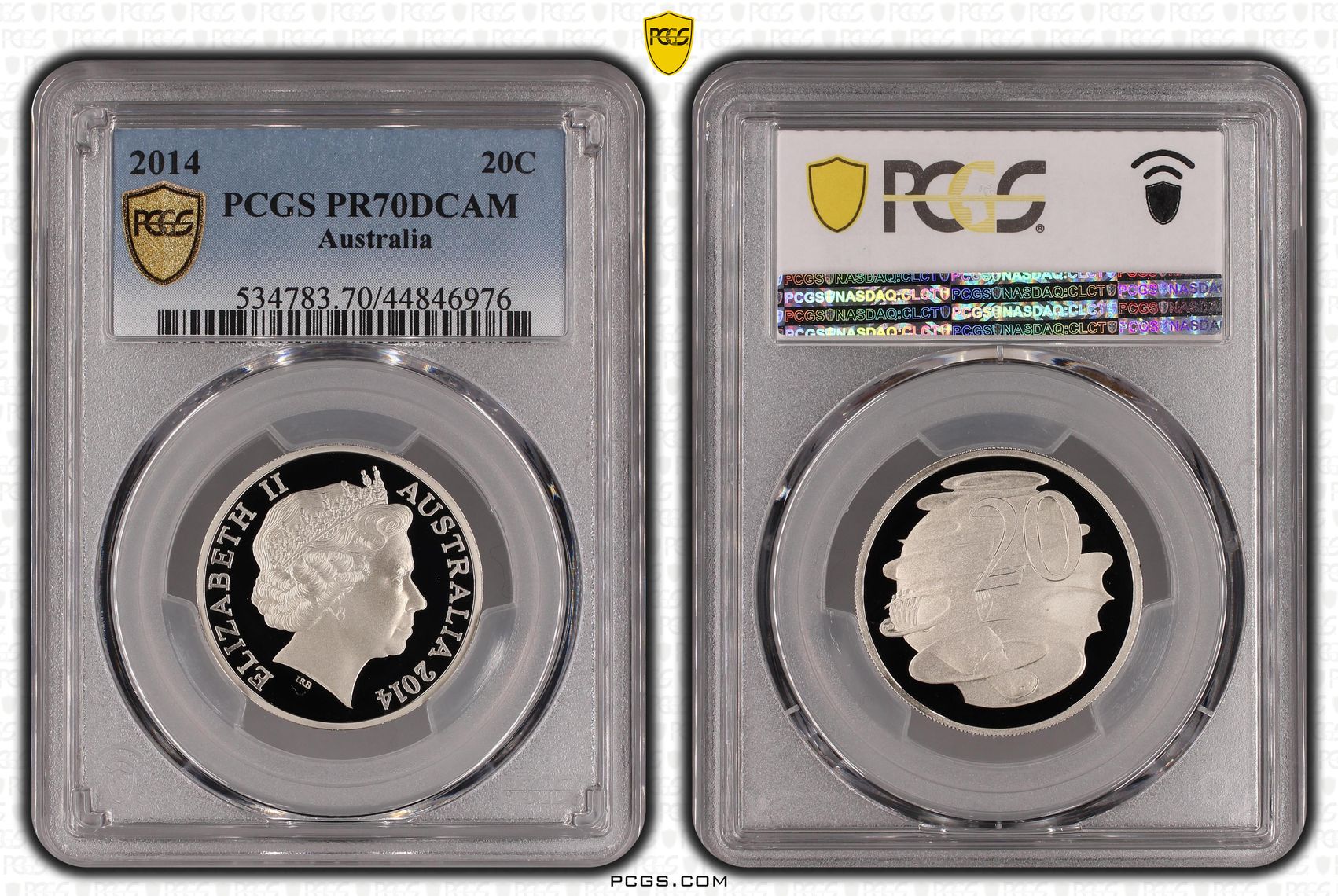 2014 Australian Twenty Cent, 20c Proof PCGS - PR70DCAM POP 48/0 -976