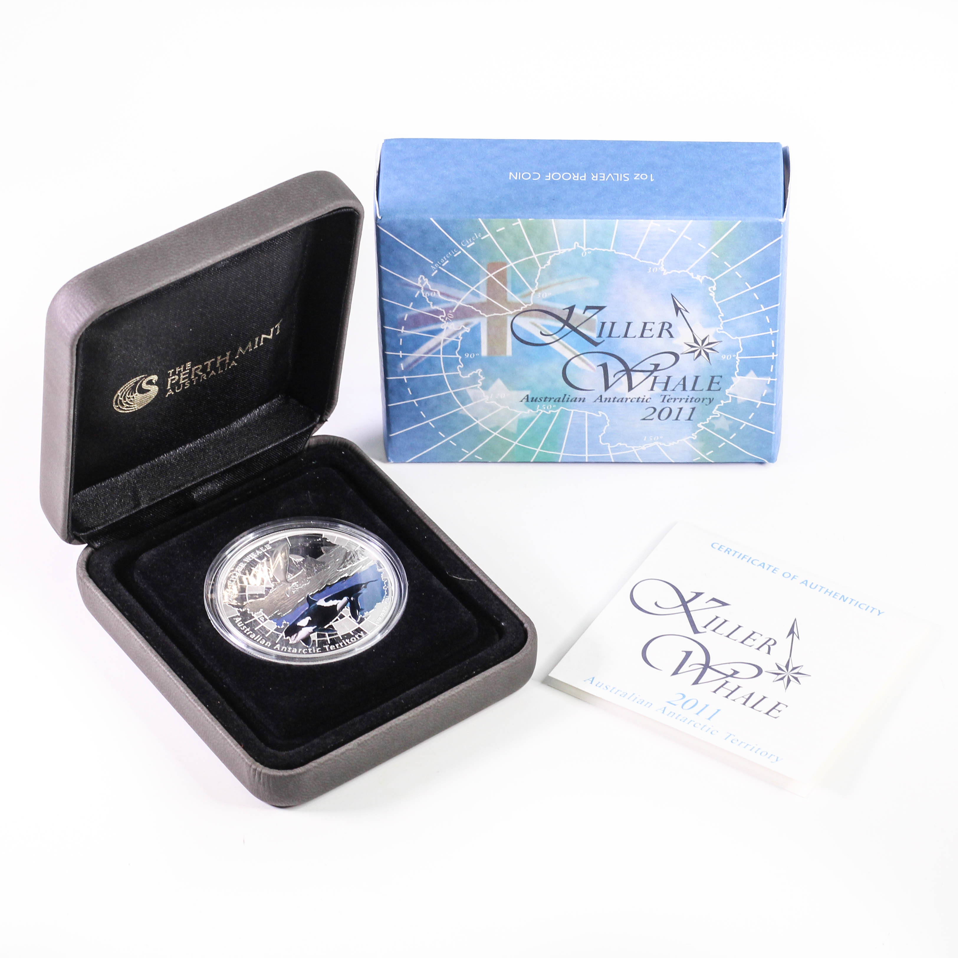2011 Perth Mint Australian 1oz Silver Colour Killer Whale $1 Coin