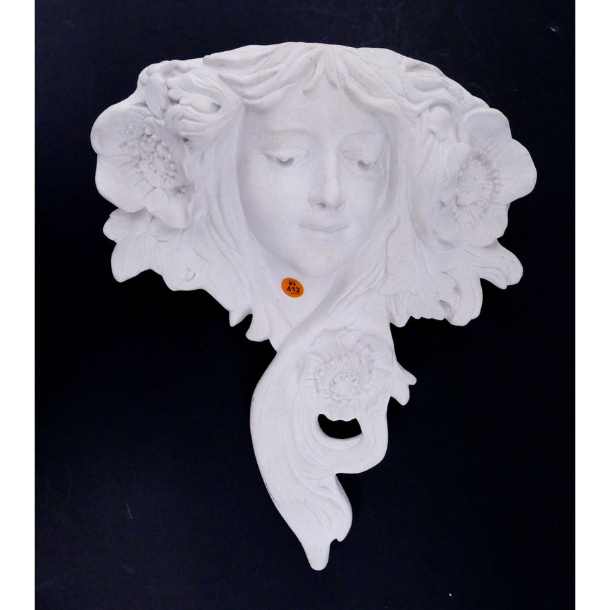 Art Nouveau Style Outdoor Woman Wall Pocket- 16''