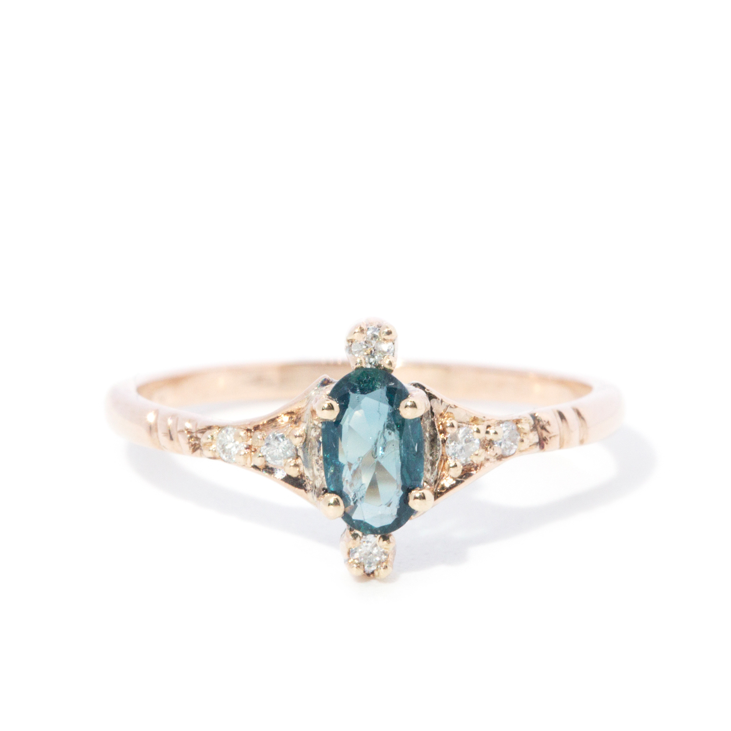 Sapphire & Diamond 9ct Gold Ring