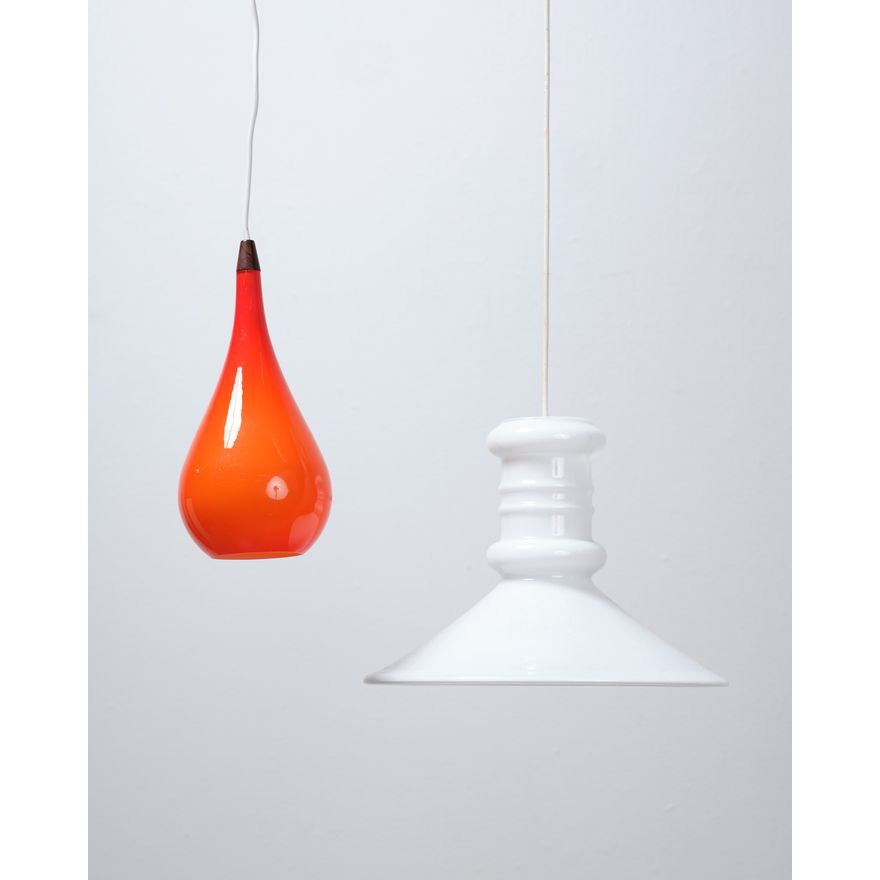 Sidse Werner (Denmark, 1931-1989) for Holmegaard - ‘Apoteker 255’ glass pendant lamp shade