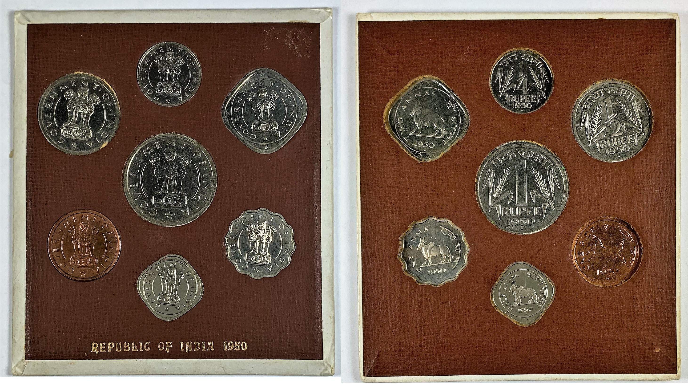 Republic of India 1950 7 Coin Proof Set - RRR