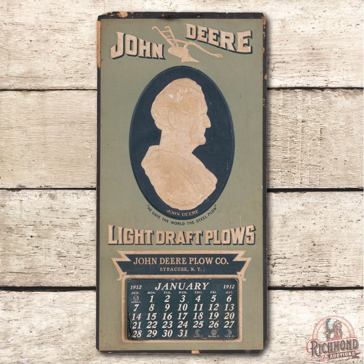 Complete 1912 John Deere Calendar, Self Portrait & Plow