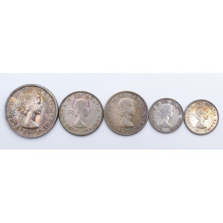 Box 4pc Canadian Silver Coins - 58 Grams TW
