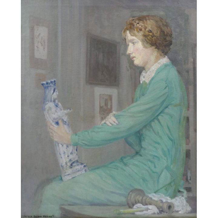 Henry Salem Hubbell ''Figure of Antiquity'' Oil