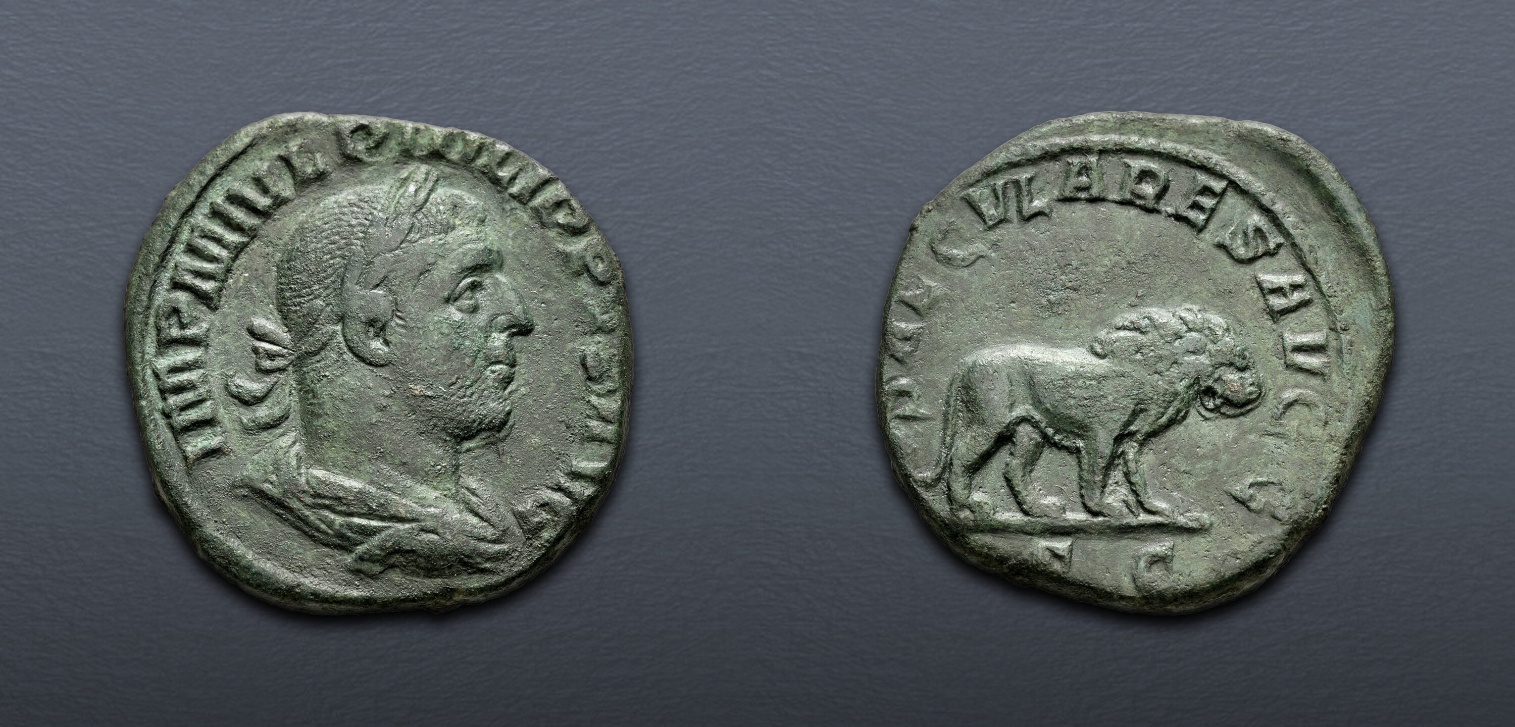 Philip I. AD 244-249. Æ Sestertius (27mm, 15.58 g, 12h). Ludi ...