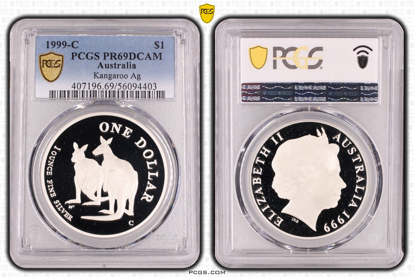 Kangaroo Ag, One Dollar, 1999-C, PCGS PR69DCAM