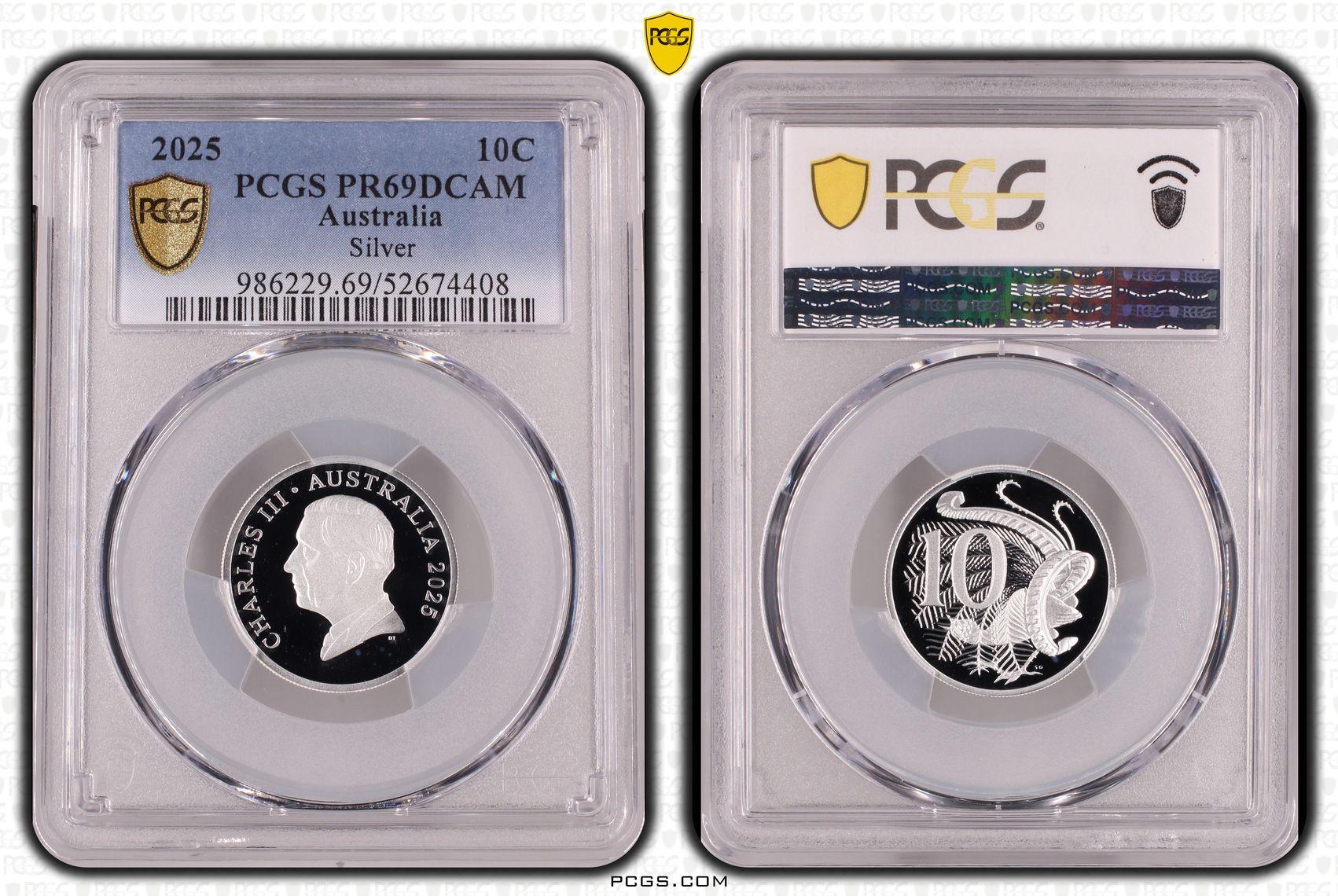 Silver, Ten Cent, 2025, PCGS PR69DCAM