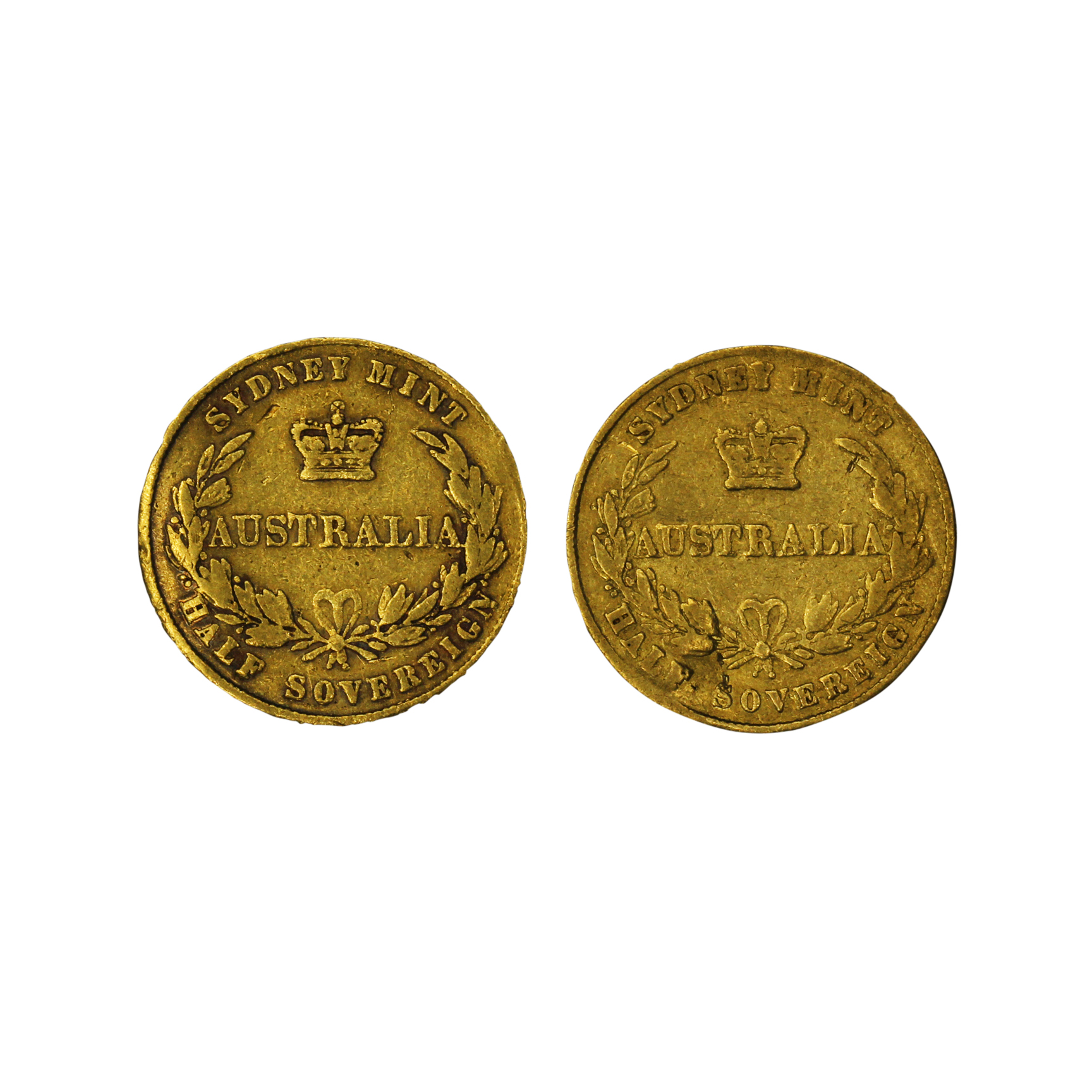 1153. · Group, Victoria, Half Sovereign, 1860, VG