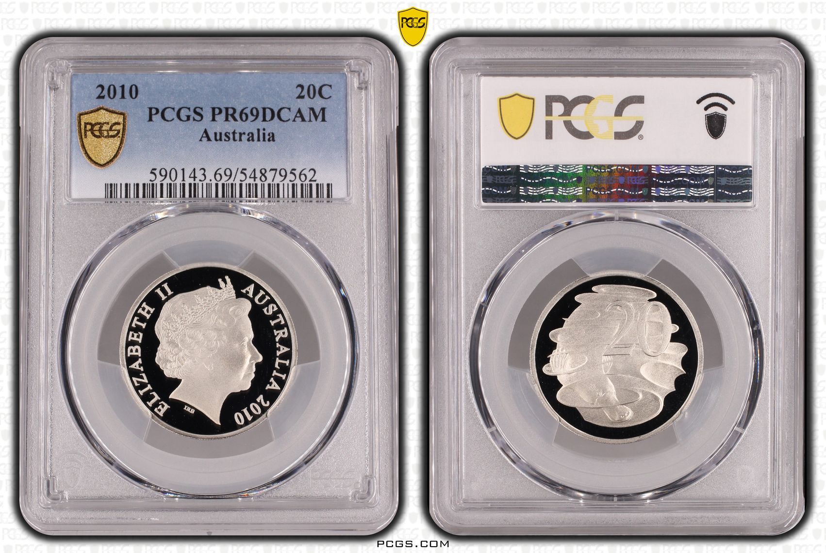 Twenty Cent, 2010, PCGS PR69DCAM