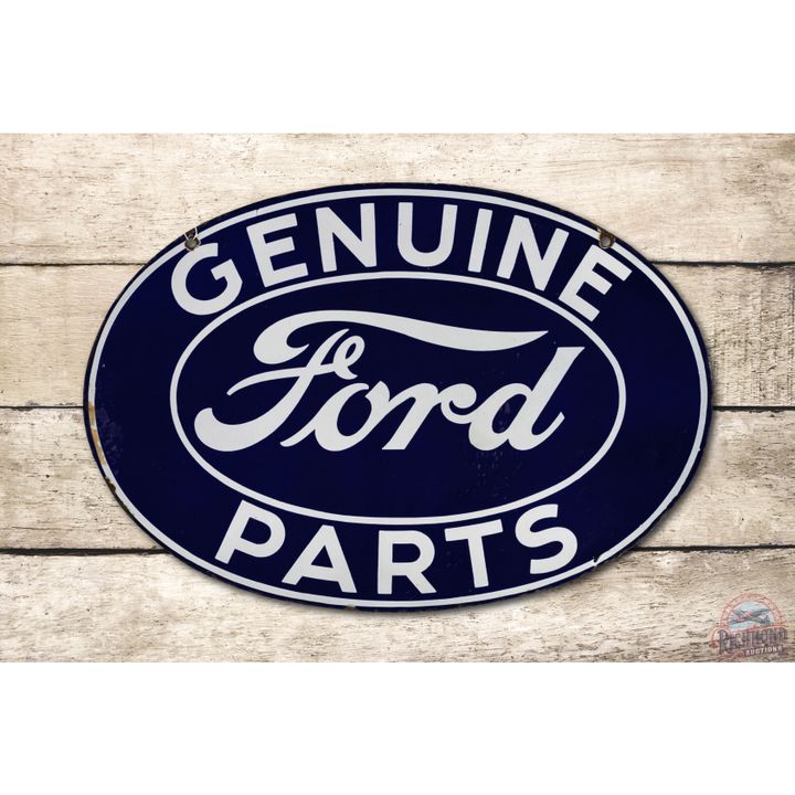 24" Ford Genuine Parts Double Sided Porcelain Sign