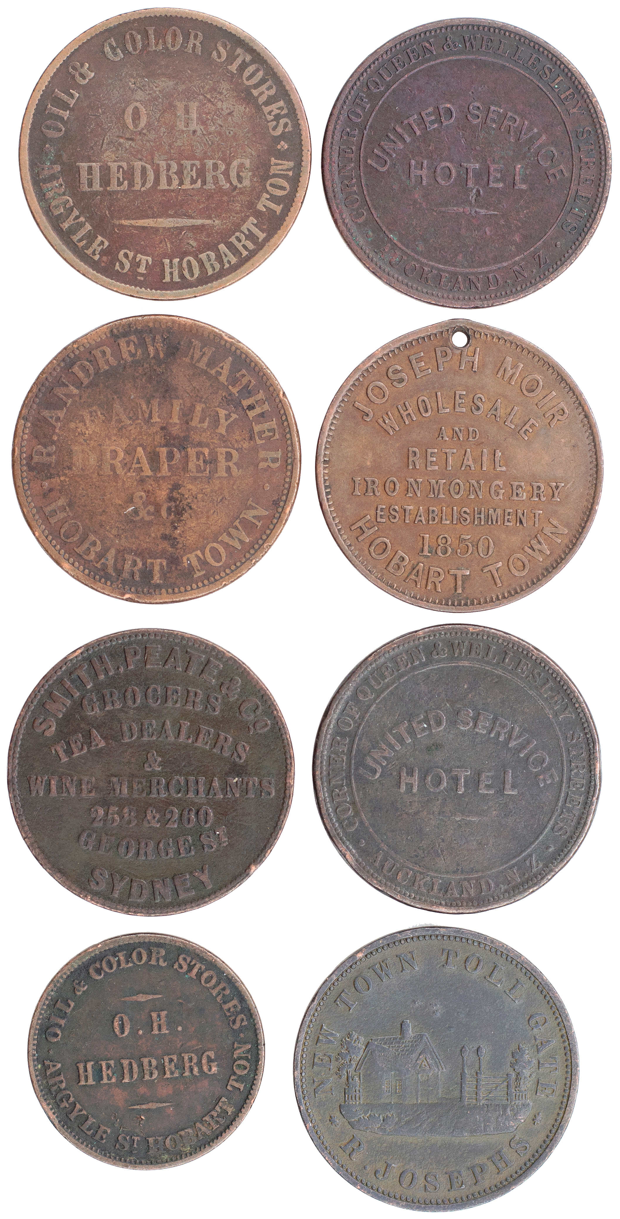 Sydney, NSW, Smith Peate & Co, Penny, 1856, Fine