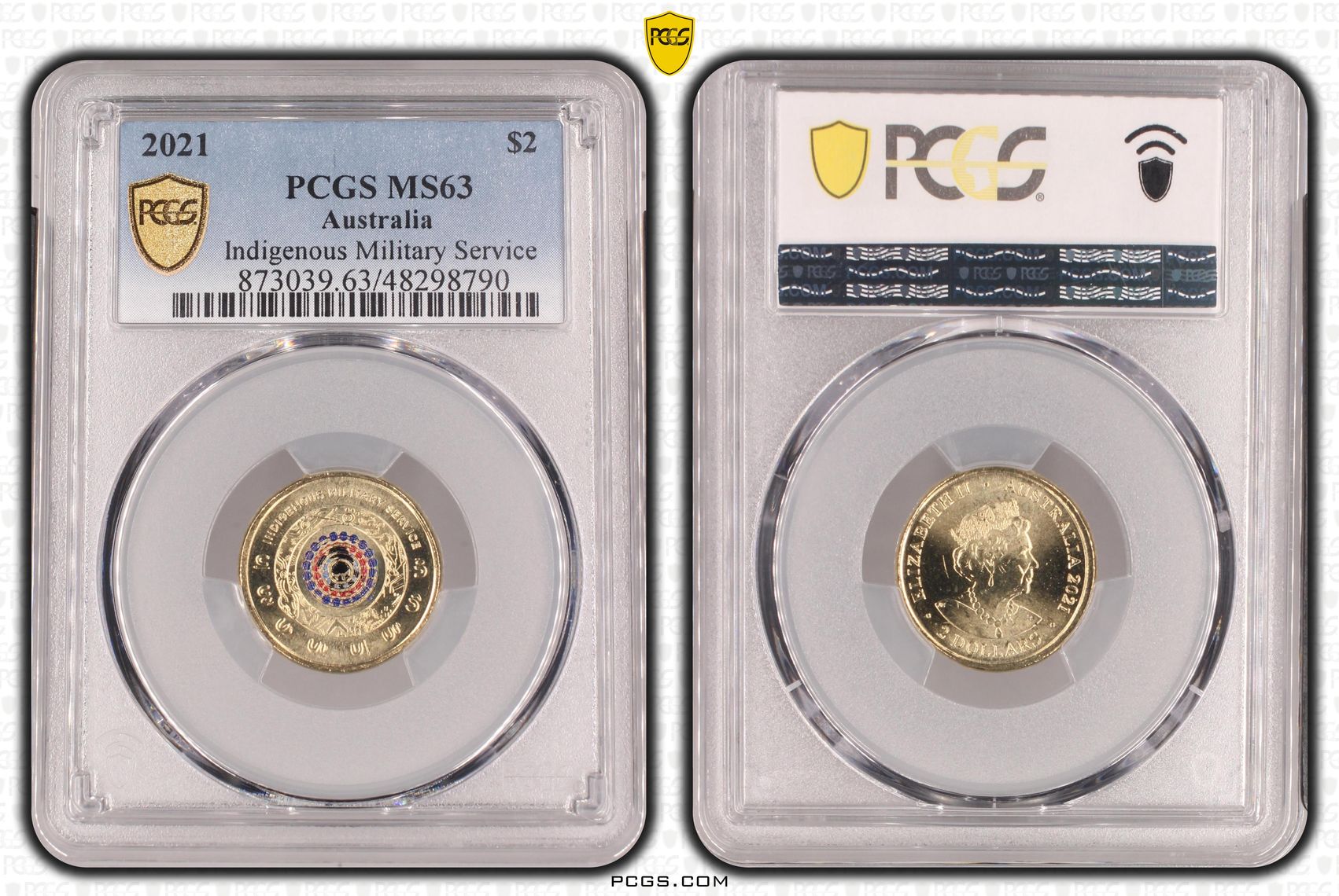 Indigenous Military Service , Two Dollar, 2021, PCGS MS63