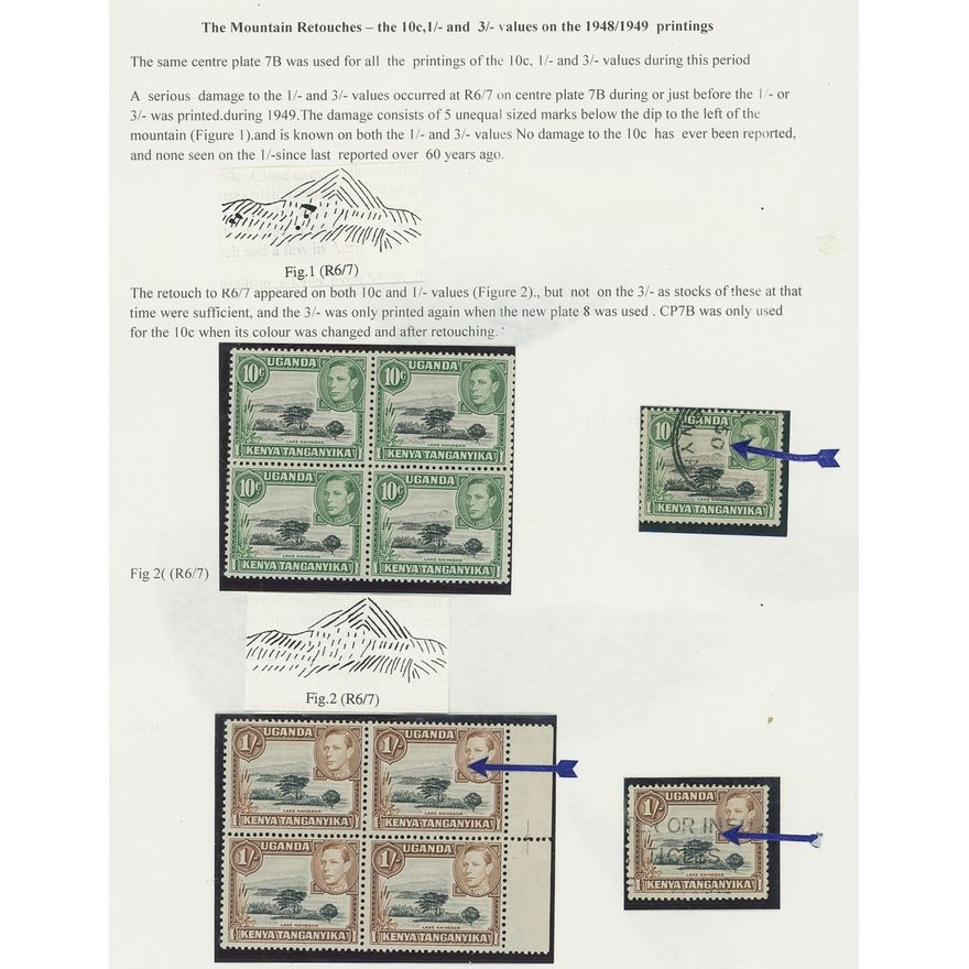 Kenya, Uganda and Tanganyika 1938-54 Watermark Script CA Issued Stamps ...