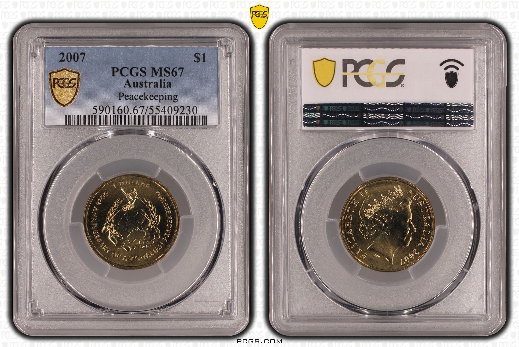 Peacekeeping, One Dollar, 2007, PCGS MS67