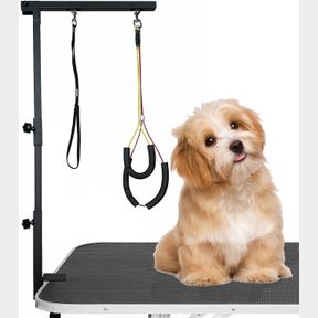 NEECONG DOG GROOMING ARM WITH CLAMP, 36" DOG GROOMING TABLE ARM HEIGHT ADJUSTABLE TWO NO SIT HAUNCH HOLDER THREE SECTION DESIGN SU