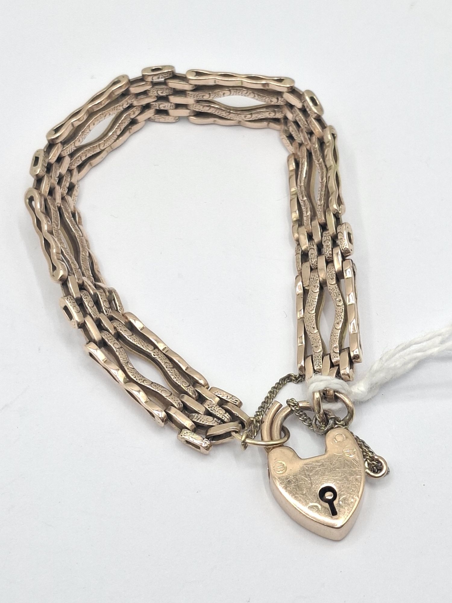 292 · ANTIQUE 9CT GATELINK BRACELET
