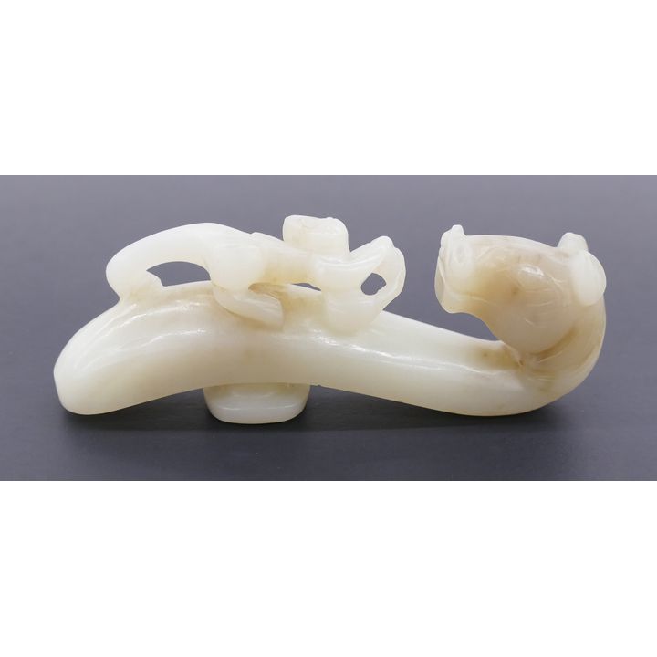 Chinese Ming Jade Horse & Monkey Belt Hook
