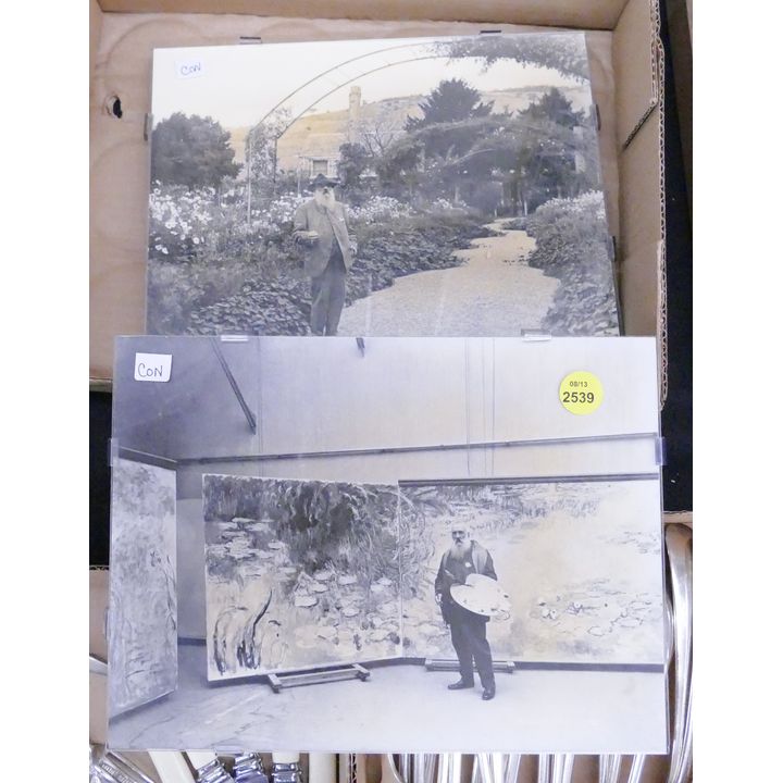 2pc Monet Artist Photographs- 7x9.5''