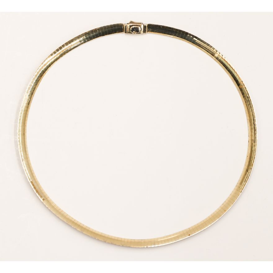 Italian 14k Two-Tone Reversable Omega Chain Necklace