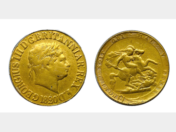1820 KING GEORGE III GOLD SOVEREIGN