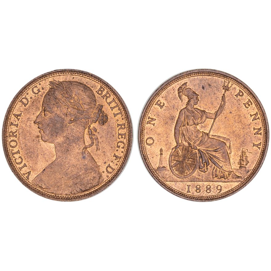 Great Britain, Victoria, Penny, 1889, UNC
