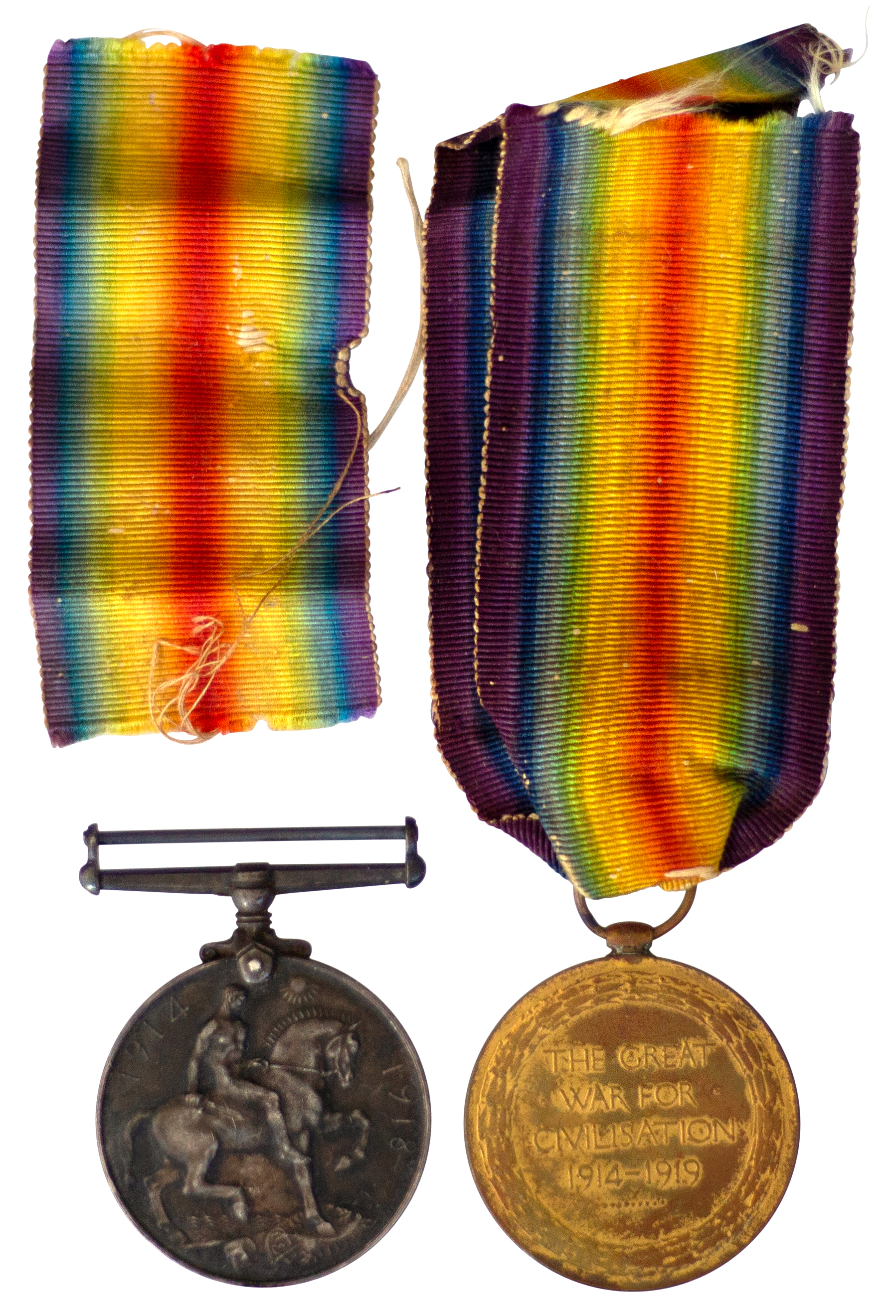 Great War Pair, 1914/18, gVF