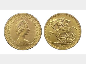 1974 ELIZABETH II DECIMAL GOLD SOVEREIGN