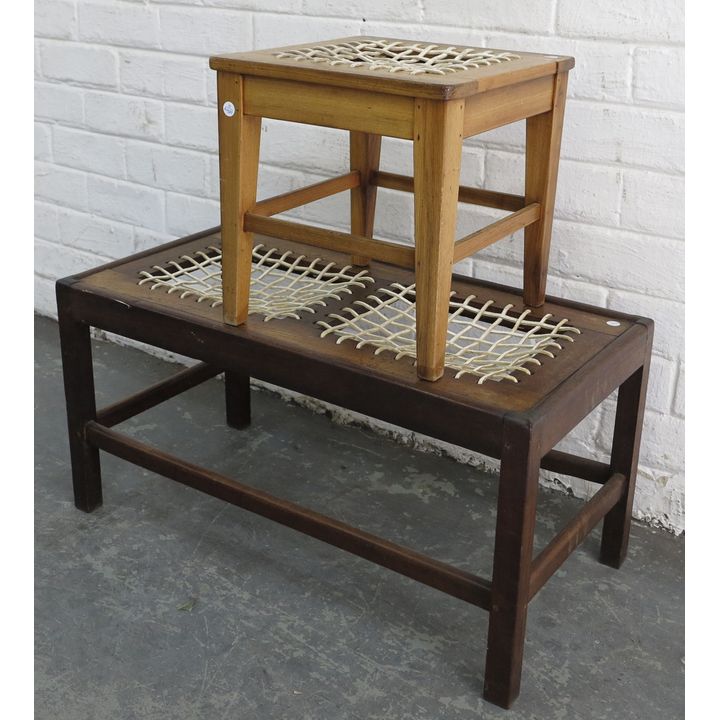 RIEMPIE BENCH AND A STOOL,