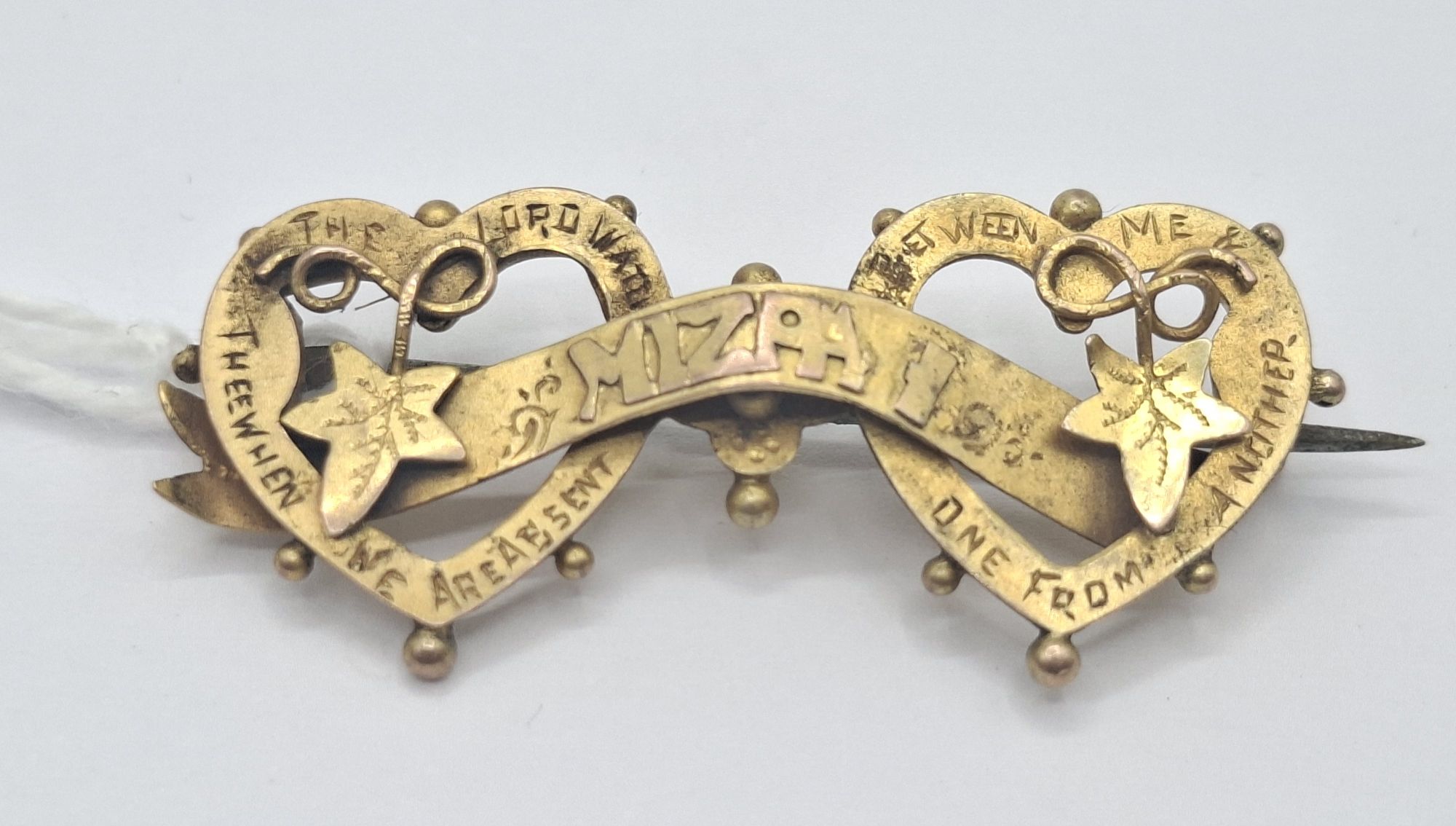 219 · ANTIQUE 9CT MIZPAH BROOCH